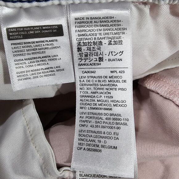 Levis MENS SZ L XX Chino EZ Shorts Pink Stretch Drawstring Casual Preppy Chino - Picture 11 of 12